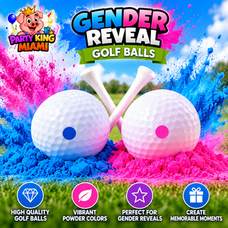 Gender Reveal Golf Ball | One Pink or Blue + ONE Wooden Tee Included