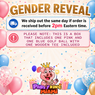 Gender Reveal Golf Ball | One Pink or Blue + ONE Wooden Tee Included