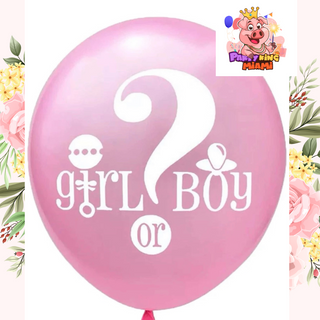 Gender reveal blue and pink 12 PCS set latex balloons